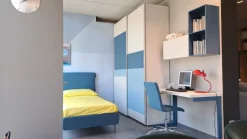 Cameretta in laminato opaco Cameretta moretti blu Moretti compact scontata a PREZZI OUTLET