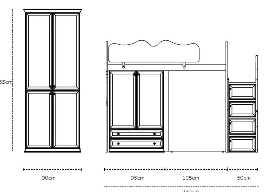 Cameretta in legno Cameretta bambini roma Colombini casa scontata a PREZZI OUTLET