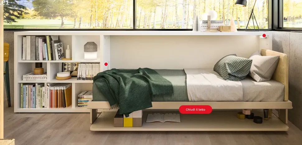 Cameretta Kali board Clei con letti a scomparsa scontata