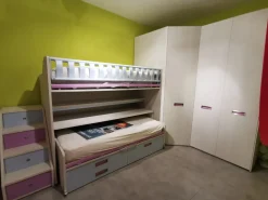 Cameretta Kids Moretti compact con letto a castello scorrevole in offerta