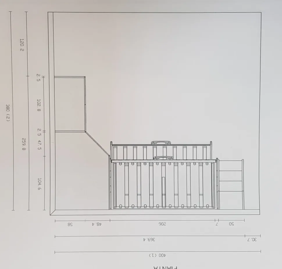 Cameretta Kids Moretti compact con letto a castello scorrevole in offerta