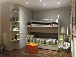 Cameretta Luna/cubo Doimo cityline con letto a soppalco scorrevole scontata