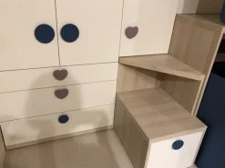 Cameretta Merlino Doimo cityline con letto a soppalco scorrevole in Offerta Outlet