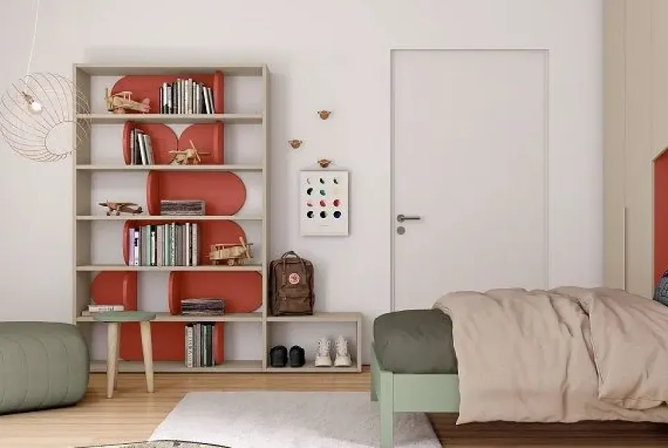 Cameretta Momenti 09 Febal con letto a ponte a prezzo Outlet