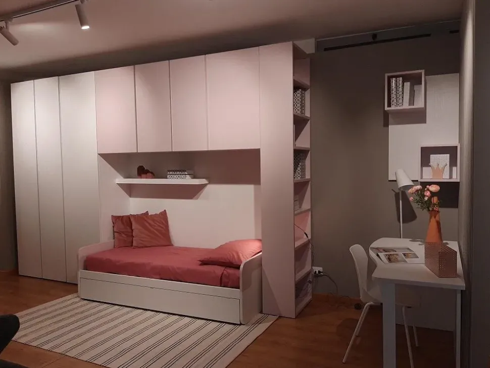 Cameretta Momenti kids Febal con letto a ponte a prezzo Outlet