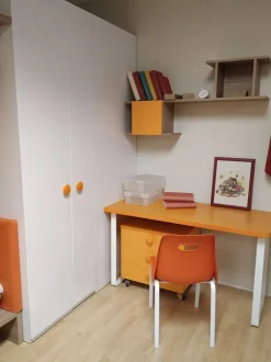 Cameretta Oliver noce Zg mobili con letto a terra in offerta