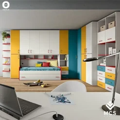 Cameretta Omnias Gruppo silwood in laminato opaco in Offerta Outlet