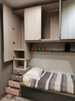 Cameretta Ponte Dielle con letto a ponte in Offerta Outlet