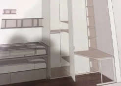 Cameretta Qik Doimo cityline con letto a soppalco scontata