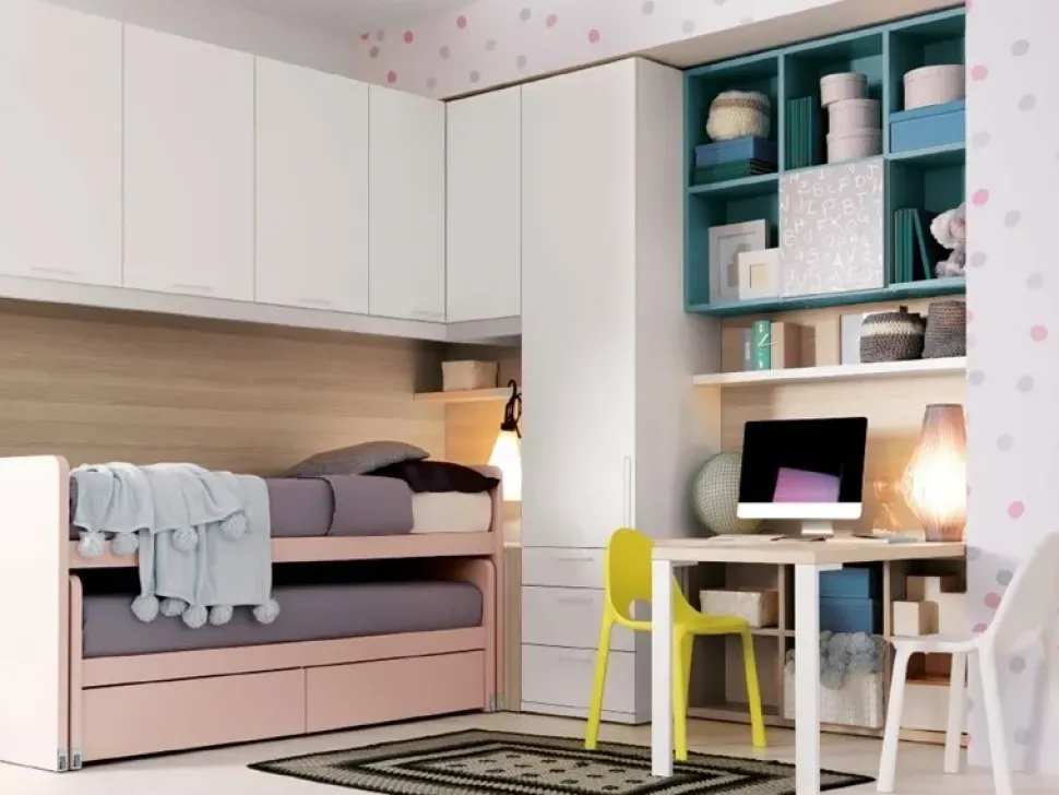 Cameretta Qik Doimo cityline con letto a ponte scontata