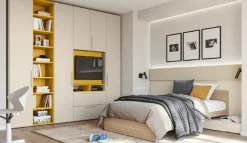 Cameretta Qik yellow Doimo cityline in laminato opaco a prezzo Outlet
