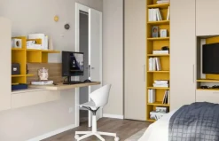 Cameretta Qik yellow Doimo cityline in laminato opaco a prezzo Outlet