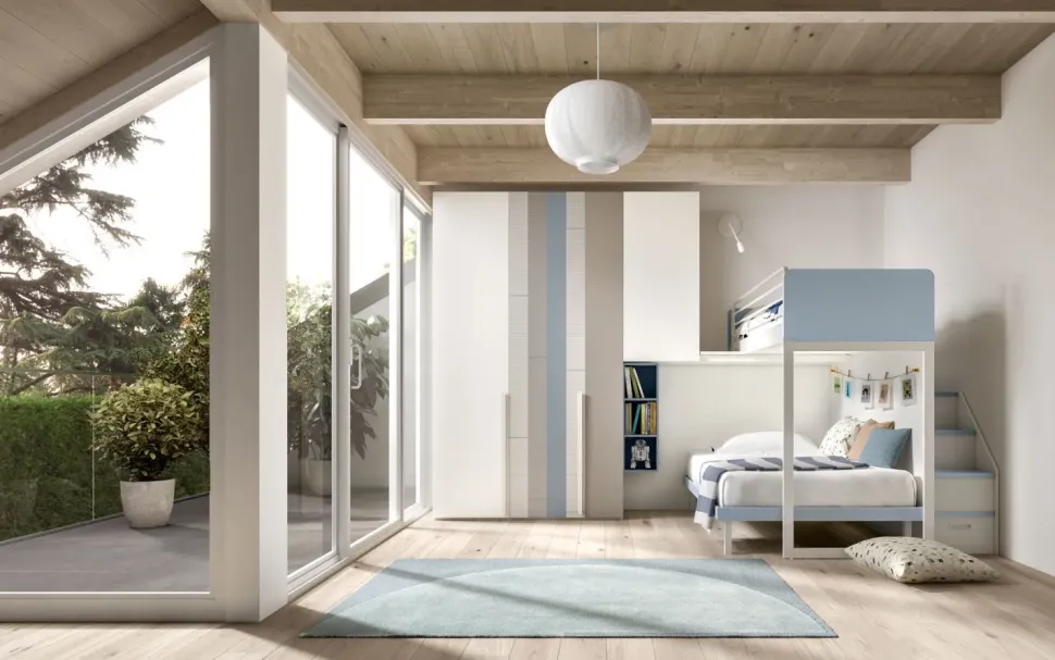 Cameretta Room163 Collezione esclusiva in legno in Offerta Outlet