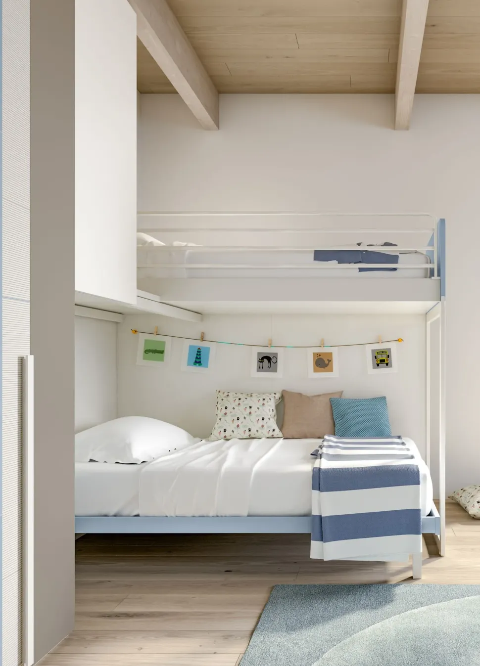 Cameretta Room163 Collezione esclusiva in legno in Offerta Outlet