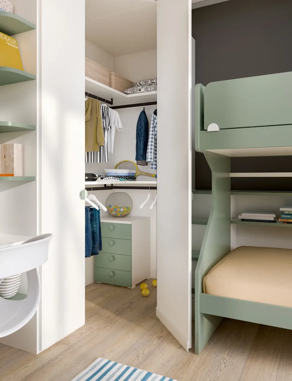 Cameretta Room164 Collezione esclusiva con letto a castello scontata