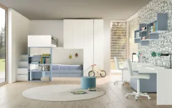 Cameretta Room166 Collezione esclusiva con letto a soppalco in offerta