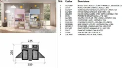 Cameretta Room165 Collezione esclusiva con letto a soppalco scontata