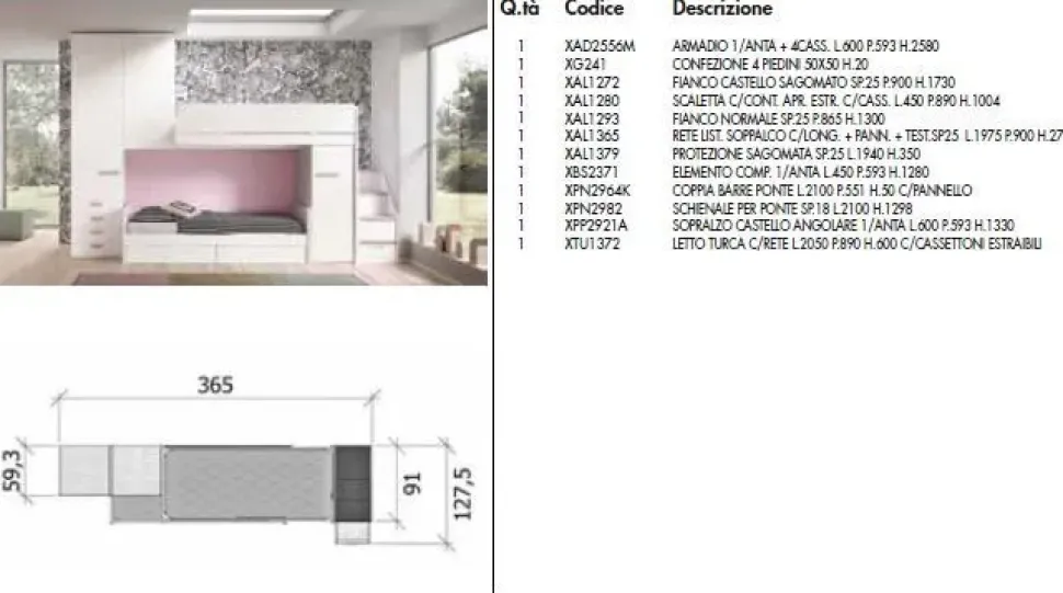 Cameretta Room171 Collezione esclusiva con un ribasso imbattibile
