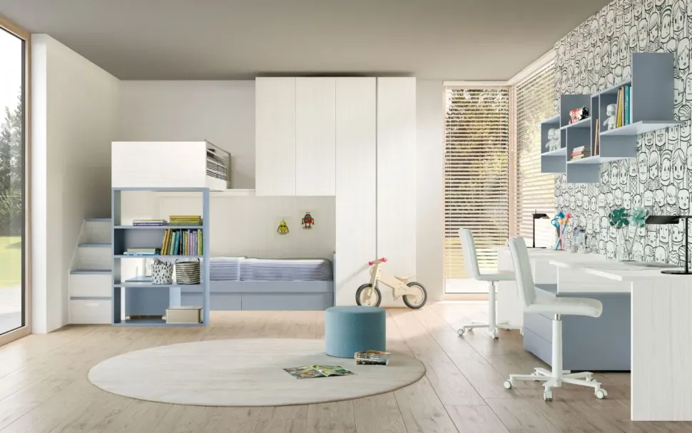 Cameretta Roon166 Zg mobili con letto a castello in Offerta Outlet
