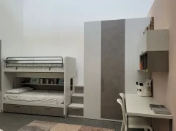 Cameretta Roy e kubo Doimo cityline con letto a castello scorrevole a prezzo Outlet