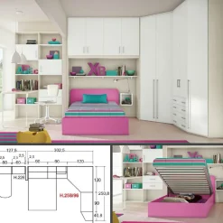 CAMERETTA San martino mobili Cameretta a ponte 14 SCONTATA a PREZZI OUTLET