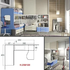 CAMERETTA San martino mobili Cameretta a soppalco 26 SCONTATA a PREZZI OUTLET