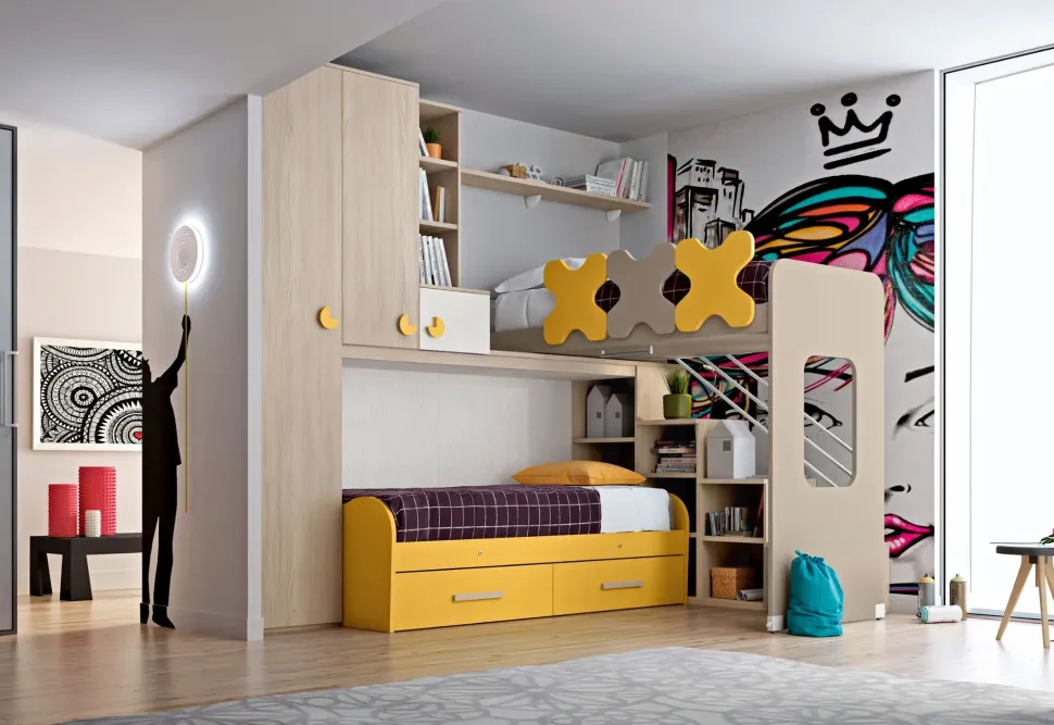 CAMERETTA San martino mobili Cameretta a soppalco 25 SCONTATA a PREZZI OUTLET