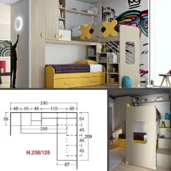 CAMERETTA San martino mobili Cameretta a soppalco 25 SCONTATA a PREZZI OUTLET