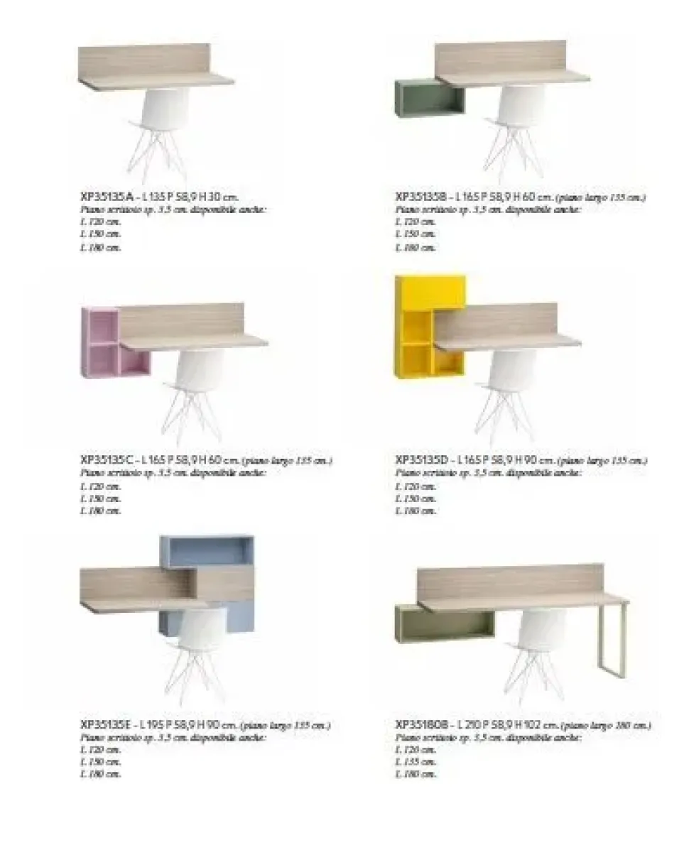 Cameretta Scrittoio sospeso Zg mobili senza letto scontata