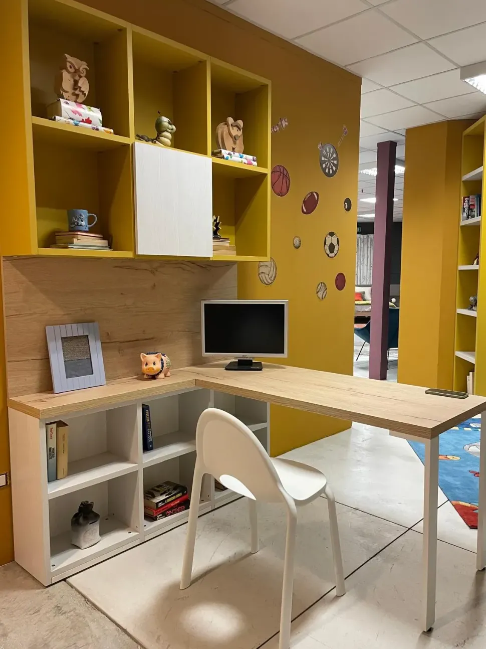 Cameretta Scrivania con libreria Doimo cityline senza letto in offerta