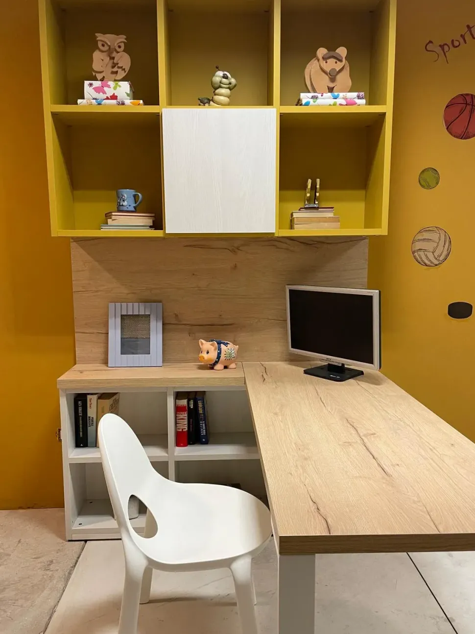 Cameretta Scrivania con libreria Doimo cityline senza letto in offerta