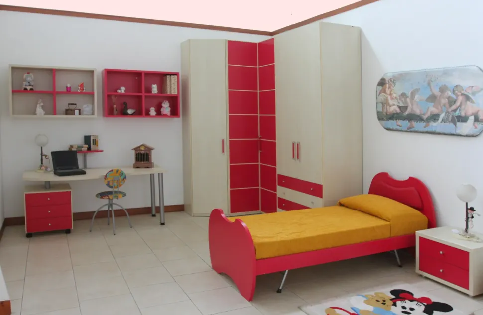 Cameretta T206 eclectic Abitare mobilstella letti a terra scontata