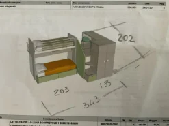 Cameretta Tana del lupo Doimo cityline con letto a castello scontata