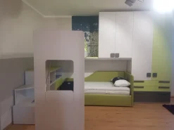 Cameretta Vip con soppalco scorrevole e terzo letto Dielle SCONTATA