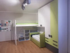 Cameretta Vip con soppalco scorrevole e terzo letto Dielle SCONTATA