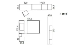Cameretta Volo c312 Colombini casa con letto una piazza e mezza scontata
