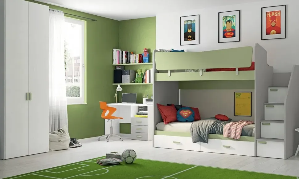 Cameretta Volo c324 Colombini casa con letto a castello a prezzo scontato