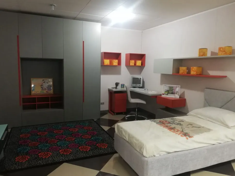 Cameretta Young collection Moretti compact camerette in laccato opaco a prezzo Outlet