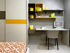 Cameretta Young Moretti compact camerette con letto una piazza e mezza in offerta