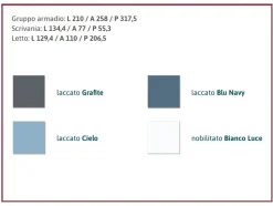 Cameretta Young yc313 Moretti compact camerette con letto a ponte scontata