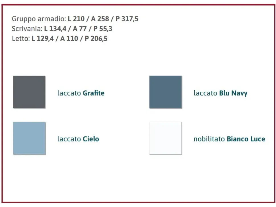 Cameretta Young yc313 Moretti compact camerette con letto a ponte scontata