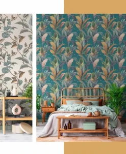 Carta da parati Floreale per camera da letto sconto -50%