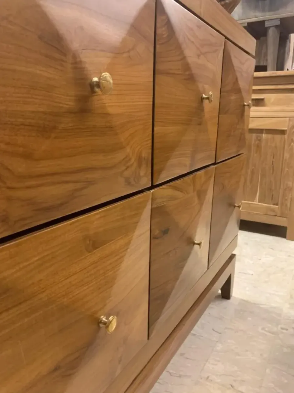 Cassettiera Etnica modello Mobile cassettiera teak 6c a marchio Outlet etnico a prezzo scontato