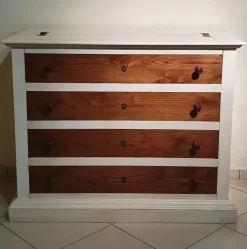 Cassettiera Gruppo in massello di castagno Artigianale in Legno a prezzi convenienti