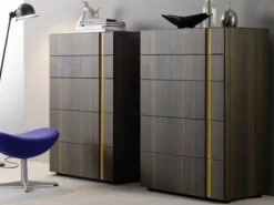 Cassettiera in Laccato opaco Abaco settimanale con gola Sangiacomo in Offerta Outlet