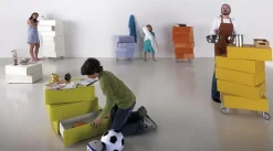 Cassettiera in Laccato opaco Morgana 7 cassetti Lago a prezzo Outlet