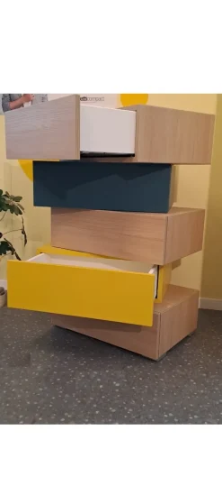 Cassettiera in Laminato Wallbox Moretti compact camerette a prezzo Outlet