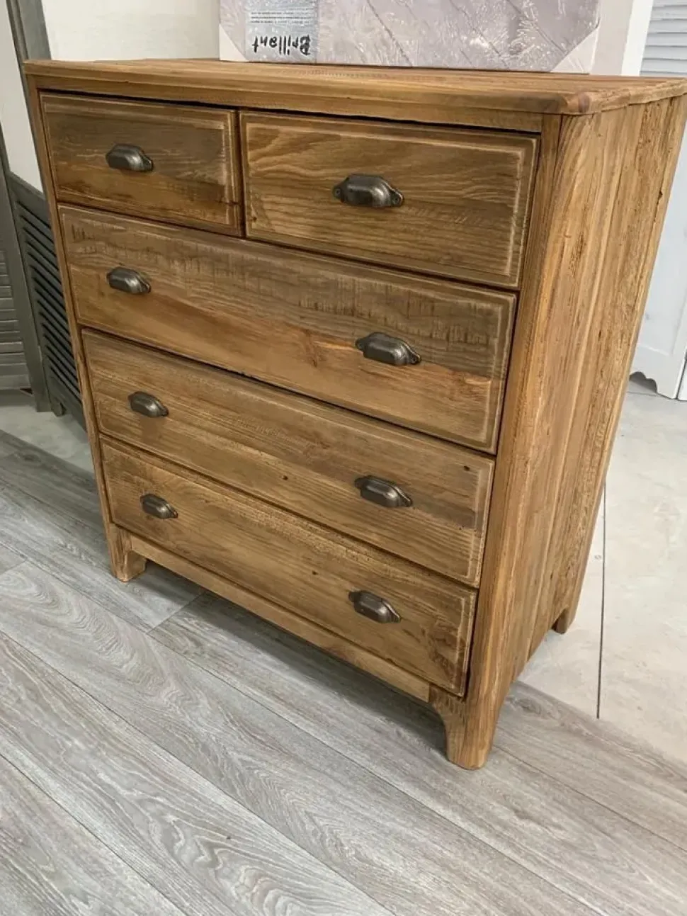 Cassettiera in Legno Legno riciclato 5c Outlet etnico a prezzo scontato