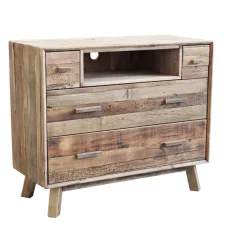 Cassettiera in Legno Legno riciclato Outlet etnico a prezzo Outlet