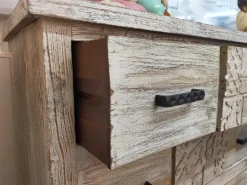 Cassettiera India Outlet etnico in Legno con forte sconto